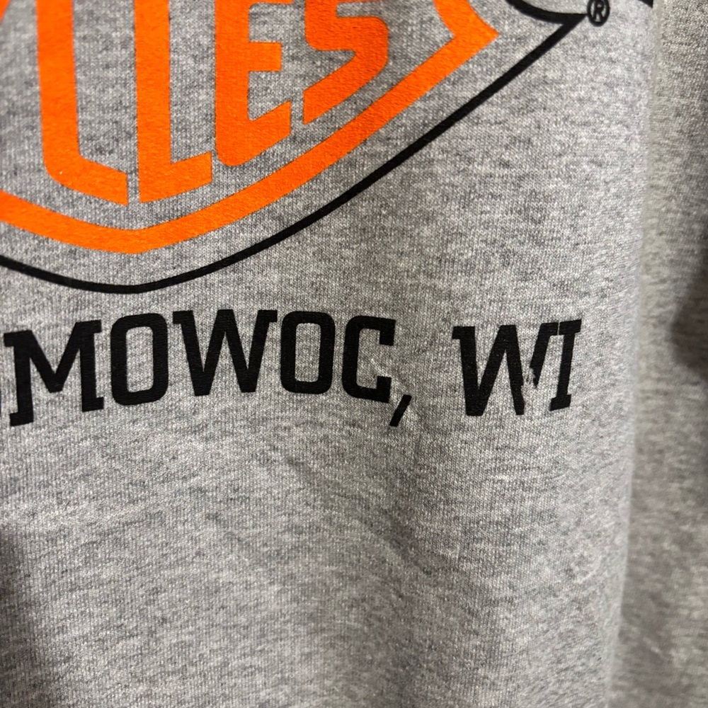 Harley-Davidson Men's XL Light Gray Graphic Hoodie Pullover Oconomowoc, WI - Picture 6 of 7